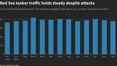 تحليل بيانات يُظهر استقرار حركة ناقلات النفط في البحر الأحمر